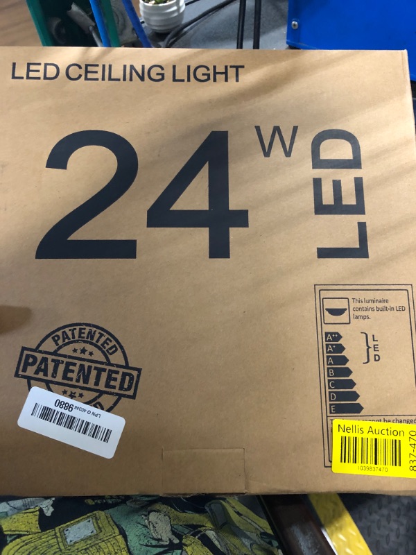 Photo 1 of 12 Inch LED Flush Mount Ceiling Light Fixture, 5000K Daylight White, 3200LM, 24W, Flat Modern Round Lighting Fixture, 240W Equivalent White Ceiling Lamp for Kitchens, Stairwells, Bedrooms.etc.