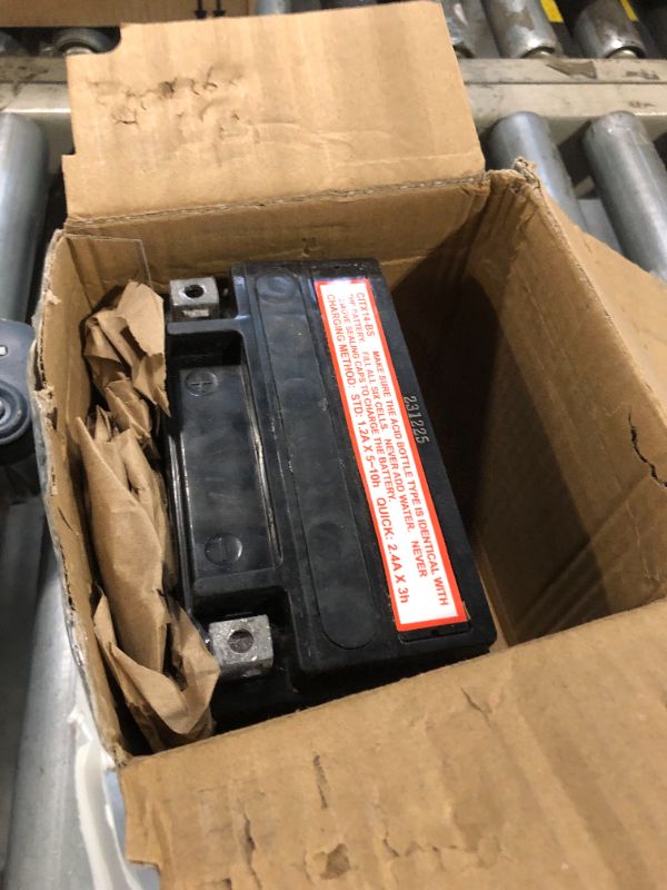 Photo 1 of Interstate Batteries YTX14-BS 12V 12Ah Powersports Battery 200CCA AGM Rechargeable Replacement for Motorcycles, ATVs, UTVs, Scooters, Snowmobiles (CITX14-BS)