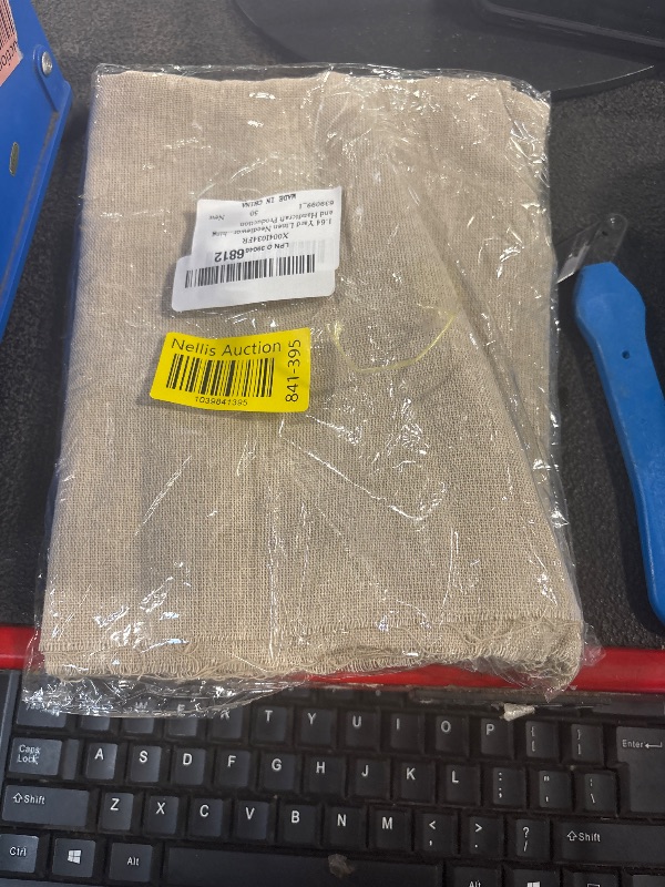 Photo 1 of 1.64 Yard Linen Needlework Fabric 20% Cotton Muslin Fabric 59x23" Plain Solid Colour Linen Fabric Cloth Cotton Fabric Bleached Natural Unbleached for Sewing Clothing and Handicraft Production