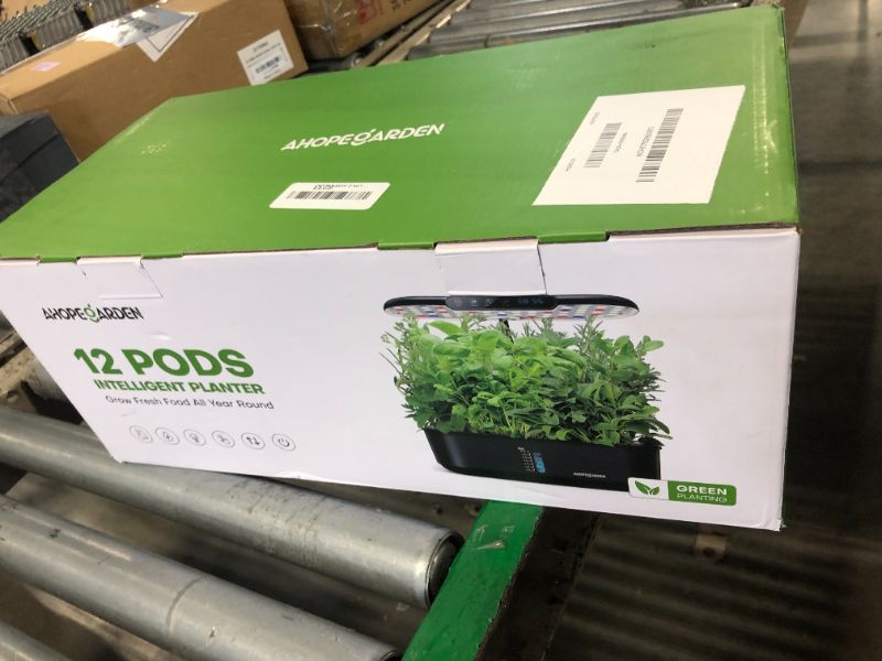 Photo 1 of **MISSING MANY PARTS***Ahopegarden Hydroponics Growing System kit: 12 Pod Indoor Herb Garden with Smart Environmental Detection?LED Grow Light?LCD Display?Hydroponic Planter for Vegetables?Herb?Lettuce?Home Gardening