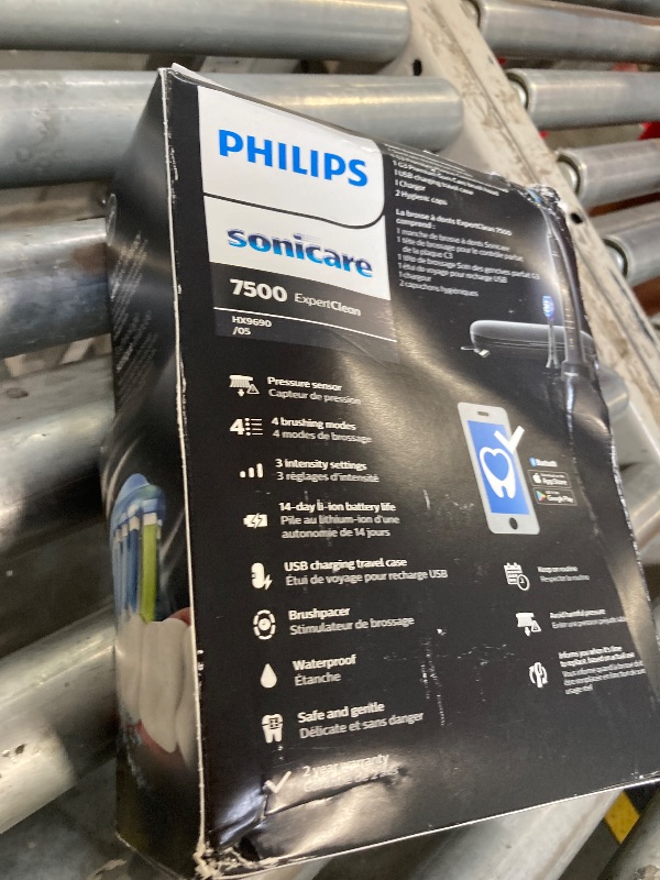 Photo 1 of ** NEW** Philips Sonicare ExpertClean 7500 Black, Rechargeable Electric Power Toothbrush, HX9690/05