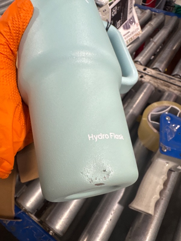 Photo 1 of **DAMAGE*Hydro Flask 40 Oz Travel Tumbler with Handle, Lid and Straw - Insulated Stainless Steel in Dew