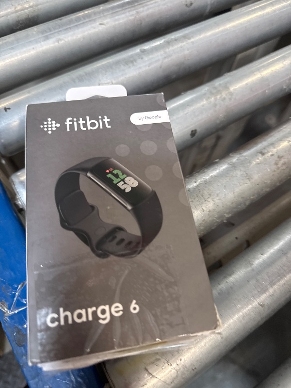 Photo 1 of **NEW OPEN INSPECTION** Fitbit Charge 6 Fitness Tracker with Google apps, Heart Rate on Exercise Equipment, 6-Months Premium Membership Included, GPS, Health Tools and More, Obsidian/Black, One Size (S & L Bands Included)