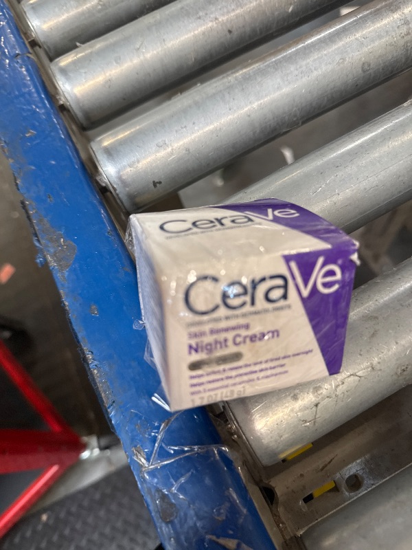 Photo 1 of ** VERY USED** CeraVe Skin Renewing Night Cream, Niacinamide, Peptide Complex, and Hyaluronic Acid Moisturizer for Face, 1.7 Ounce, Packaging may Vary