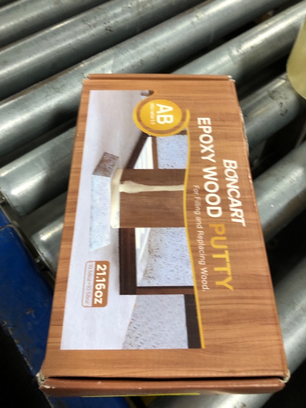 Photo 1 of Boncart Epoxy Wood Putty, High Strength Filler Putty, Stainable 2-Part Epoxy Filler, 21.16 oz Structural Wood Repair Kit, Wooden Furniture Repair Kit for Damages (Dark Brown)