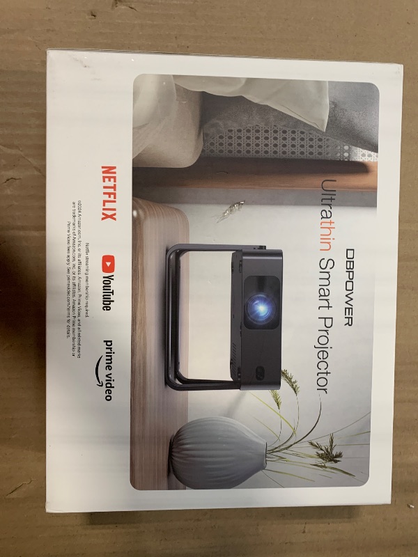 Photo 1 of [Ultra-Slim 1.97"| Netflix Licensed | AI Auto Focus | 360° Stand] Smart Mini Projector with WiFi 6 & Bluetooth, Built-in Netflix/YouTube/Disney+/Hulu, DBPOWER N5 Movie Projector for Bedroom (Black)