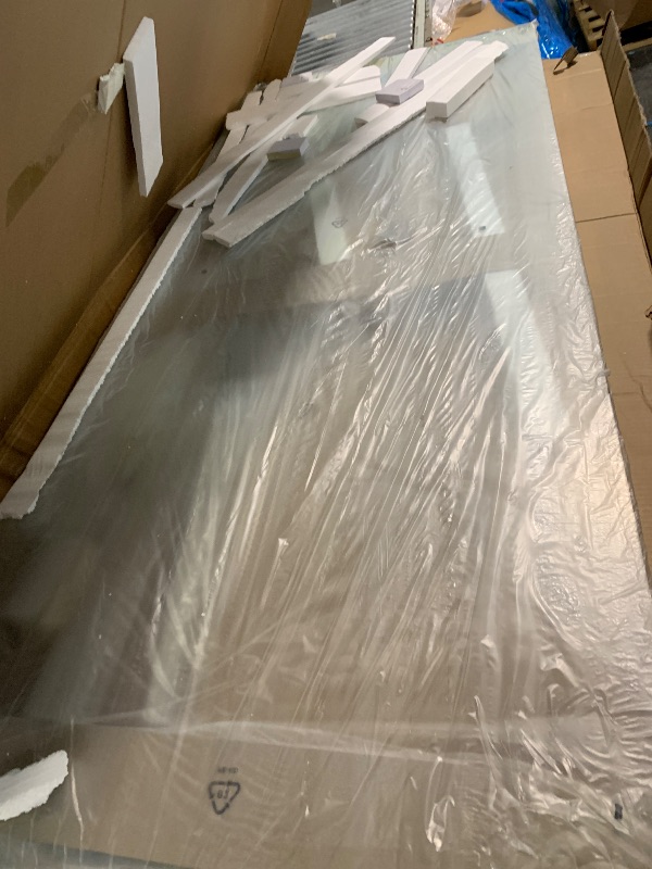 Photo 1 of *** ONLY ONE PANEL /***ENSO SENKA 56-60” x 76” Frameless Shower Door, 5/16" (8mm) Clear SGCC Tempered Glass, Bathroom Dual Sliding Shower Doors, Brushed Nickel