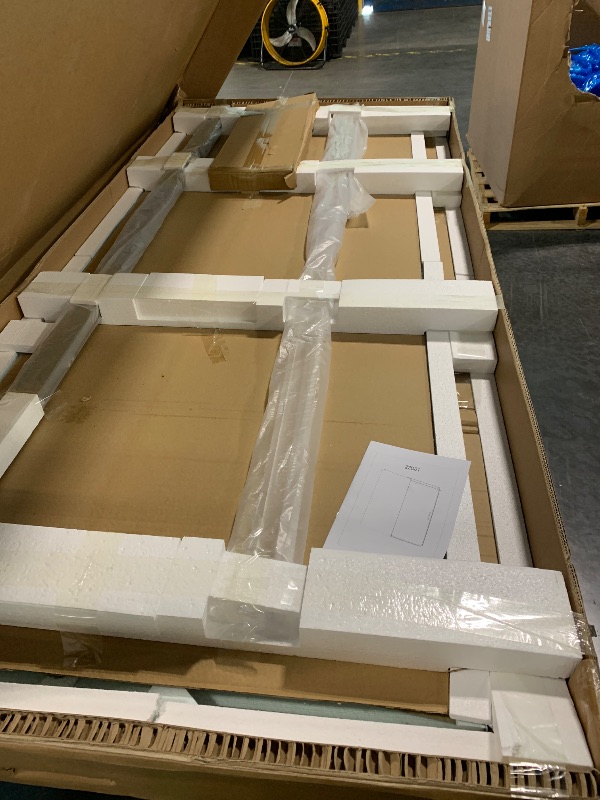 Photo 1 of *** SIMILAR PRODUCT ***EUROTECH SHOWERS VITRA-100 56"-59.25" W x 78" H, Single Sliding Frameless Shower Door, 3/8" Clear Tempered Glass (Brushed Nickel)