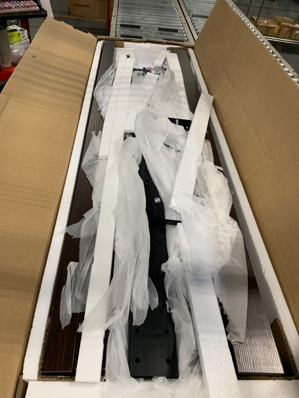 Photo 1 of ***MISING HARDWARE***YITAHOME Farmhouse TV Stand with Mount, Sturdy TV Stand Mount for 32/45/55/60/65/70 inch TVs, Entertainment Center with Adjustable Shelf, TV Cabinet Media Console for Living Room, Espresso