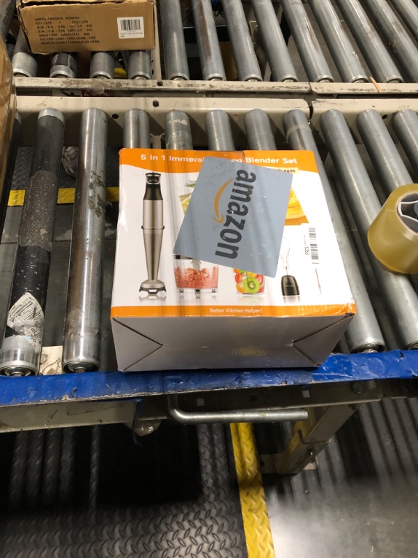 Photo 1 of ****MISSING PCS***** Immersion Blender Handheld Corded Hand Blenders Set 1100W, Trigger Variable Speed 5 in 1 Stick Emulsifier with Chopper, Whisk and Frother for Soup, Baby Food and Smoothies