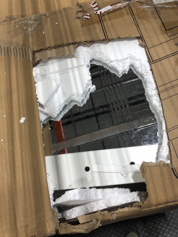 Photo 1 of ***BROKEN/ MISSING HARDWARE, FOR PARTS*** 
Decofy White Vanity Desk with Mirror and Lights Makeup Vanity with Drawers & Cabinet, 3 Lighting Modes & 10 Brightness Levels,Vanity for Bedroom & Dressing Room (White)