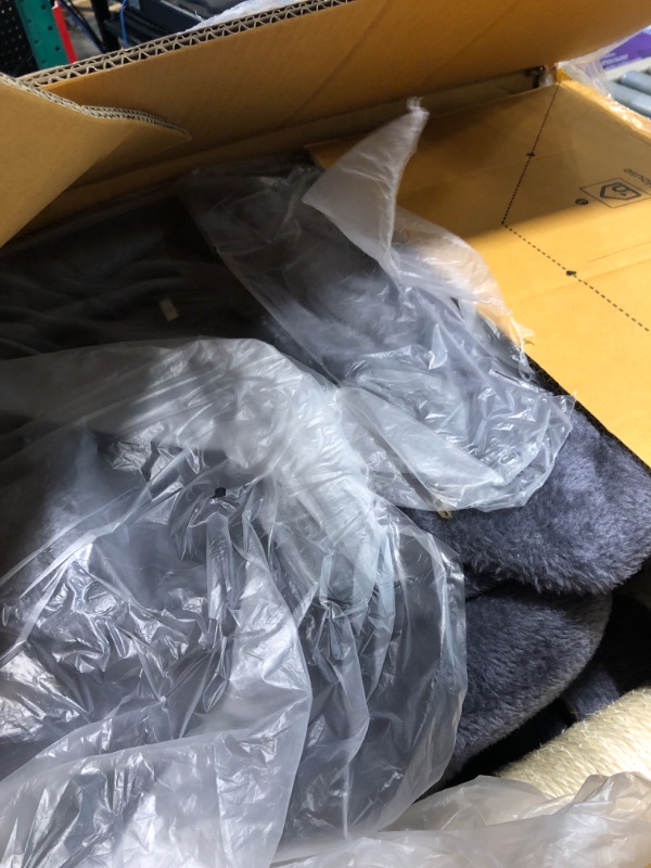 Photo 1 of *** no hardwear*** Feandrea Cat Tree, 81.1-Inch Large Cat Tower with 13 Scratching Posts, 2 Perches, 2 Caves, Basket, Hammock, Pompoms, Multi-Level Plush Cat Condo for Indoor Cats, Smoky Gray UPCT190G01