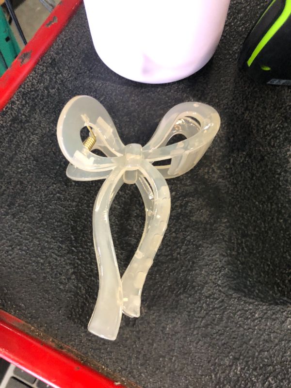 Photo 1 of *ONLY 1*Ayesha Bows Claw Clips -  Colors Ribbon Coquette Clips for Thick Hair and Girls, Including Pink