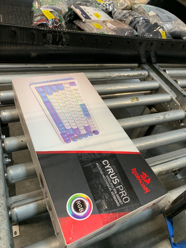 Photo 1 of Redragon K681 Wireless Mechanical Keyboard, Gasket Mounted RGB Gaming Keyboard with Volume Knob, MDA-Profile, Pre-Lubed Linear Switches, 81 Keys 75? Tri-Mode Hot Swappable for PC/Xbox/Ps (Periwinkle)