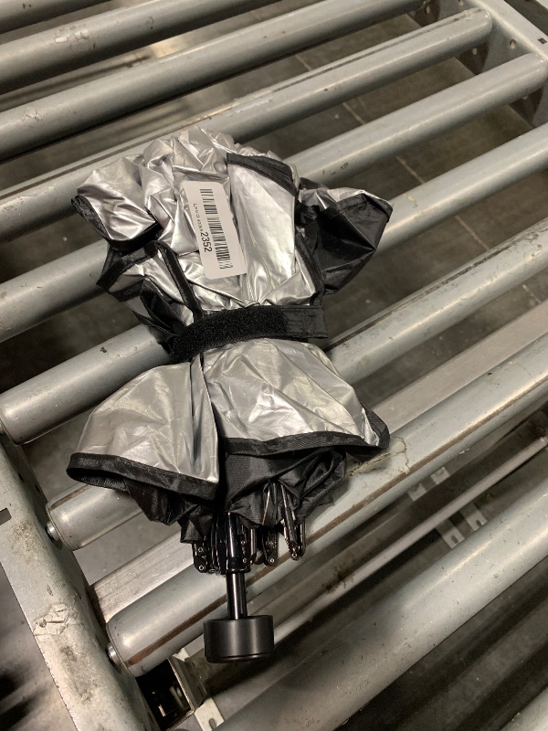 Photo 1 of [2025 Upgrade] Car Windshield Sun Shade Umbrella - [10 Fiberglass Ribs][360° Bendable][100% Sun Block] [240T Thickened Titanium Silver ] Ice-Shield Protect Car from Sun Rays Heat Damage 57" x 31"