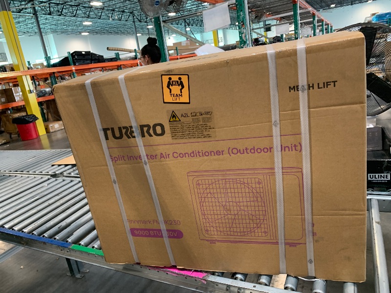 Photo 1 of **FACTORY SEALED**ONLY OUTDOOR UNIT**TURBRO 9,000 BTU Ductless Mini Split AC with Heat Pump, Inverter Compressor, 17 SEER2, 230V, R32 Refrigerant, Pre-charged Evaporator, WiFi-Enabled, Works with App, AHRI Certified, Finnmark Series