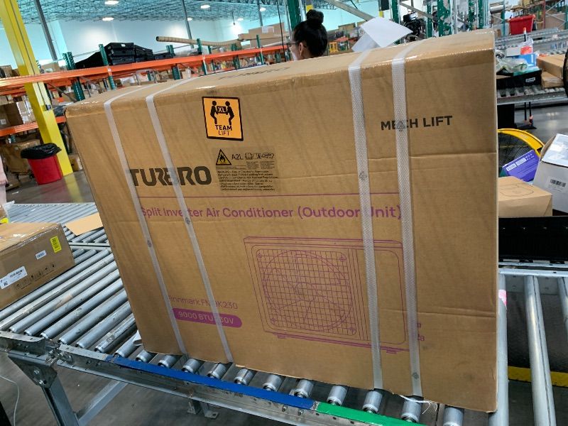 Photo 1 of **FACTORY SEALED**ONLY OUTDOOR UNIT**TURBRO 9,000 BTU Ductless Mini Split AC with Heat Pump, Inverter Compressor, 17 SEER2, 230V, R32 Refrigerant, Pre-charged Evaporator, WiFi-Enabled, Works with App, AHRI Certified, Finnmark Series