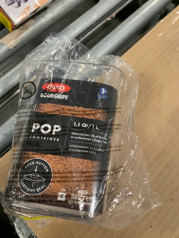 Photo 1 of **MISSING LID**OXO Good Grips POP Container - Airtight Food Storage - Small Square Short 1.1 Qt Ideal for 1 lb of brown sugar or confectioner's sugar