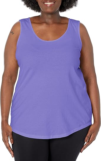 Photo 1 of ***COLOR VIOLETA ***Just My Size Women's Plus-Size Cooldri Performance Scoopneck Tank Top