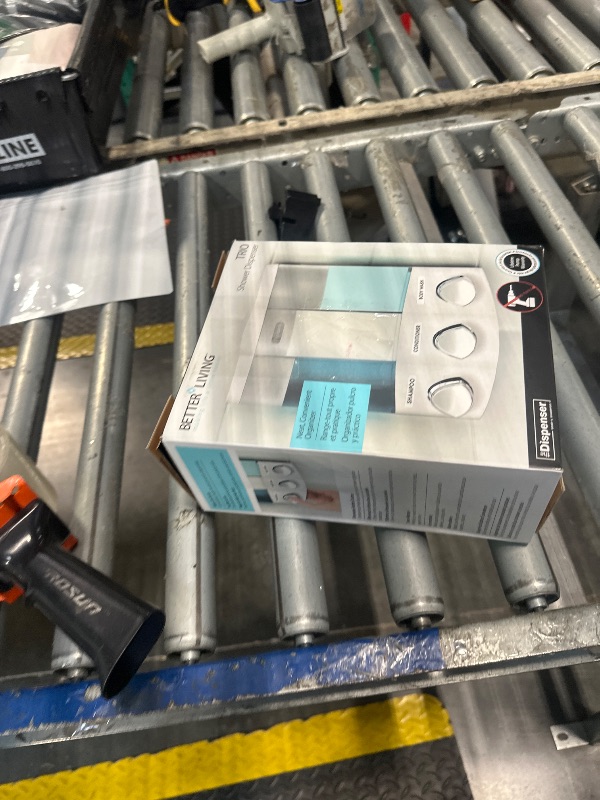 Photo 1 of ***USED***
Better Living Products, White 76354 Euro Series TRIO 3-Chamber Soap and Shower Dispenser.