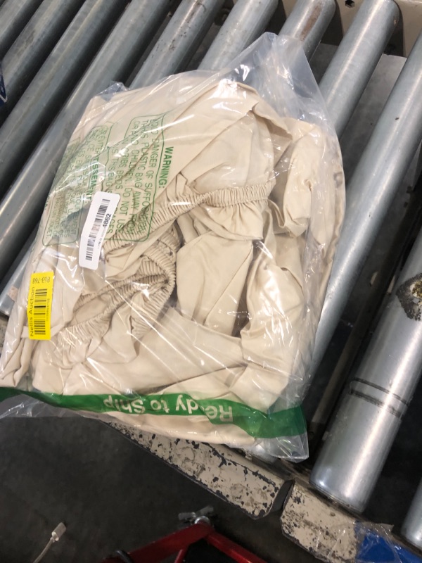 Photo 1 of *** ONLY 2 PILLOW CASES AND ONE FLAT SHEET** 
Bedsure Full Size Bed Sheets, Cooling Sheets, Rayon Derived from Bamboo, Breathable & Soft, Deep Pocket Up to 16 Inches, Hotel Luxury Silky Bedding for Hot Sleepers, Light Beige      