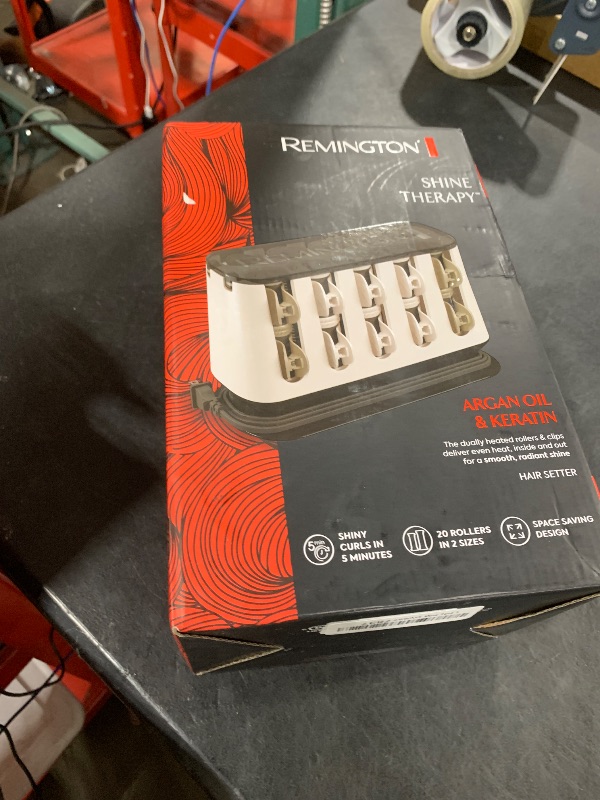 Photo 1 of Remington Shine Therapy Argan Oil & Keratin Treated Hot Rollers Set, Professional Hair Curlers for Setting All Hair Lengths from Short and Medium to Long