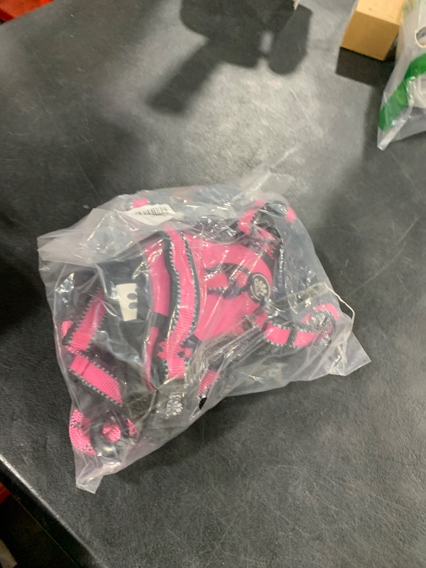 Photo 1 of IVY&LANE No Pull Dog Harness for Small Dogs, Dog Vest Harness with Leash, Safety Belt and Storage Strap, Fully Adjustable Harness, 360° Reflective Strip, Soft Handle (Fuchsia Pink,S)