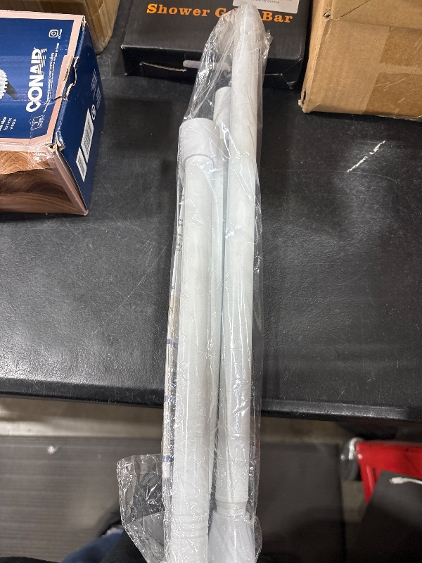 Photo 1 of White Tension Curtain Rod for Windows 28 to 48 inch Adjustable Expandable Pressure Spring Curtain Rod No Drilling Curtain Rod for Bedroom Doorway Closet Door
