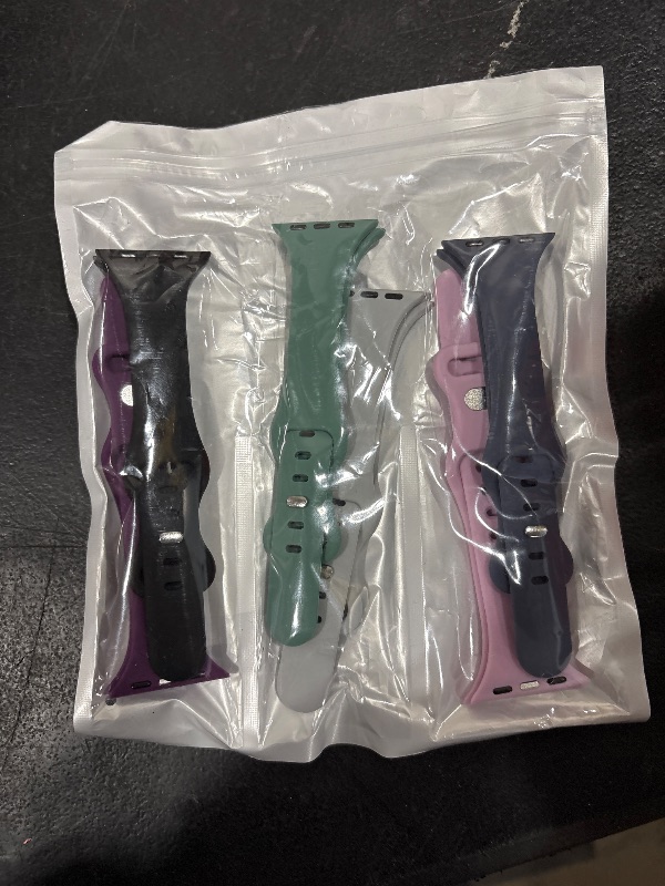 Photo 1 of Lerobo 6 Pack Silicone Sport Watch Bands Compatible with Apple Watch Series 7 8 SE 6 5 4 3 2 1