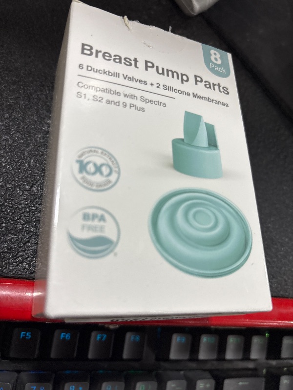 Photo 1 of [8-Count] Papablic Duckbill Valves and Silicone Membrane Compatible with Spectra S1, S2 and 9 Plus Breastpumps, Not Original Spectra Pump Parts, BPA/DEHP Free, Blue
