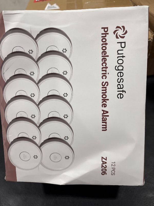 Photo 1 of Fire Alarms Smoke Detectors, Smoke Alarm Battery Operated, Fire Alarm with Test Button & Low Battery Signal, Photoelectric Technology Fire Detectors for Bedroom and Home,12 Packs
