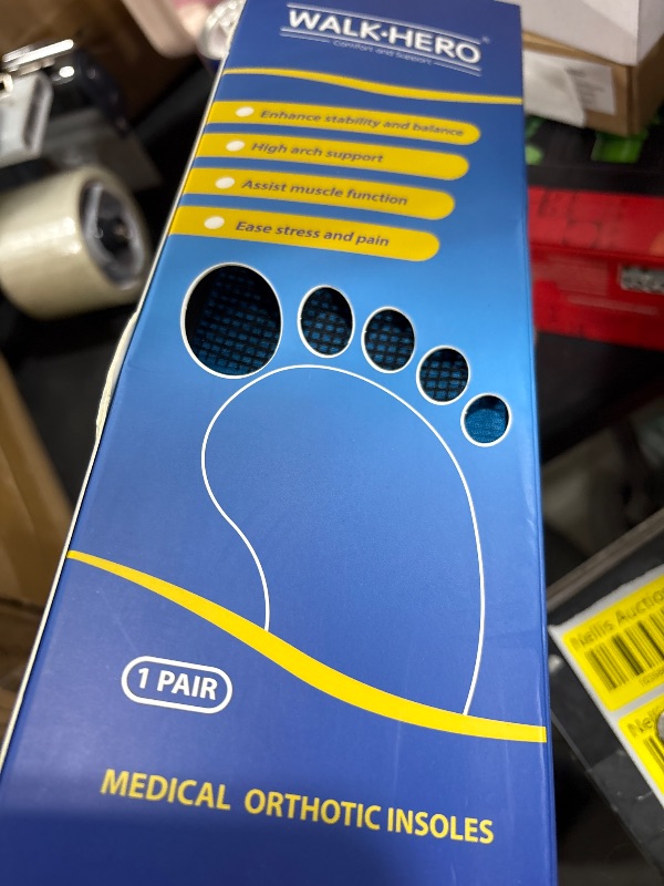 Photo 1 of Plantar Fasciitis Insoles for Men Women - Orthotics Inserts, Shoe Insoles Arch Support Flat Feet Inserts Work Boot Insoles for Standing All Day (Mens 9-9 1/2 | Womens 11-11 1/2)