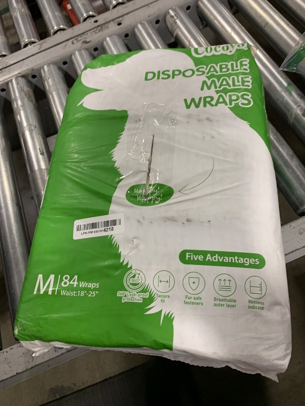 Photo 1 of COCOYO Disposable Male Dog Wraps, Medium Size, 84 Count, Super Absorbent, Breathable, Wetness Indicator