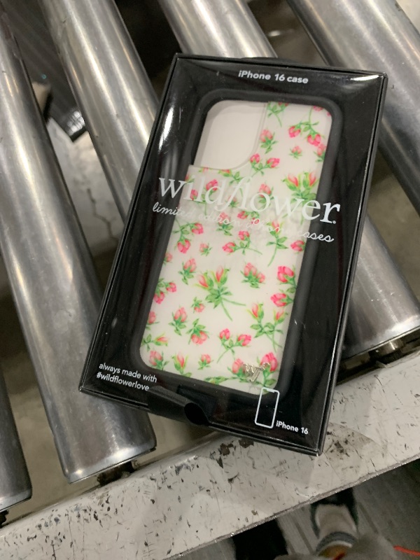 Photo 1 of Wildflower Cases - Hot Pink Aura, Compatible with Apple iPhone 16 | Orange Yellow Aesthetic Bright Cute Trendy Summer - Protective Black Bumper, 4ft Drop Test Certified, Women Owned Small Business