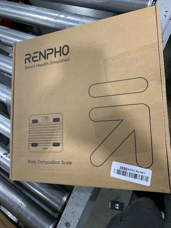 Photo 1 of RENPHO Rechargeable Smart Scale for Body Weight, Electronic 13 Body Composition Monitors sync with App, Bluetooth Digital Bathroom Scales, Elis 1, Black, 396 lbs