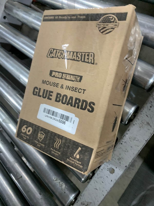 Photo 1 of Catchmaster Pro Strength Mouse & Insect Glue Boards 60pk Traps Indoor for Home, Adhesive Bug Catcher, Rat & Rodent Sticky Trap, Non Toxic Bulk Pre-Baited Glue Traps, Pet Safe House Pest Control