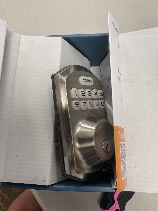 Photo 3 of TEEHO TE001 Keyless Entry Door Lock with Keypad - Smart Deadbolt Lock for Front Door with 2 Keys - Auto Lock - Easy Installation - Satin Nickel