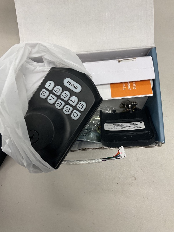 Photo 2 of TEEHO TE001 Keyless Entry Door Lock with Keypad - Smart Deadbolt Lock for Front Door with 2 Keys - Auto Lock - Easy Installation - Matte Black