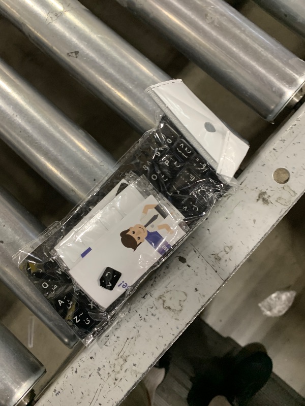 Photo 1 of 2PCS Arabic-English Keyboard Stickers - Black Background with White Font for Computer, Laptop, Notebook, Desktop - Matte Arabic Keyboard Alphabet Stickers