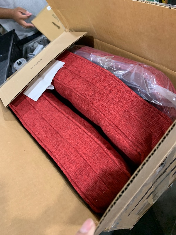 Photo 1 of Basic Beyond Chair Cushions for Dining Chairs 4 Pack, Soft Memory Foam Seat Cushion for Kitchen Chairs and Non-Slip Backing, 16.5 x 16.5 Inches Indoor Chair Pads, Red