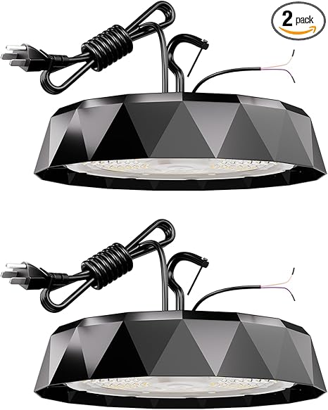 Photo 1 of AIKVSXER 8Pack UFO LED High Bay Light 200W, 32000LM High Bay LED Lights for Warehouse, 5ft Cable with Plug, 0-10V Dimmable, 5000K Daylight, AC120-277V, IP65 Waterproof - ETL/DLC Listed