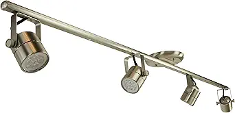 Photo 1 of LED 4FT 4-Light Track Lighting Kit GU10 LED Bulbs Included D368-44-LED-BS (Brushed Steel)