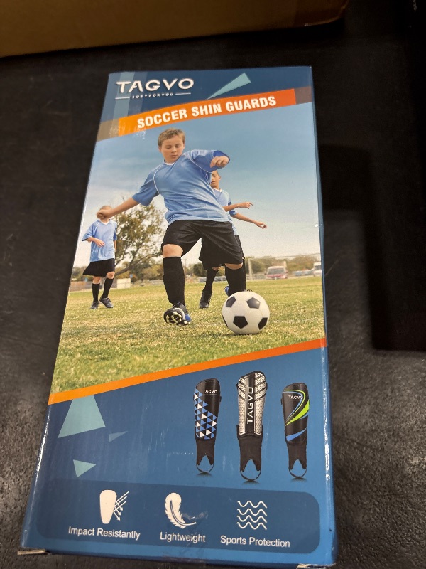 Photo 1 of TAGVO Soccer Shin Guards for Kids Youth - Protective Soccer Equipment for Boys Girls - Adults Men Women Soccer Shin Guards - Soccer Shin Pads for Kids 3-16 Years Old Girls Boys, High Impact Resistant