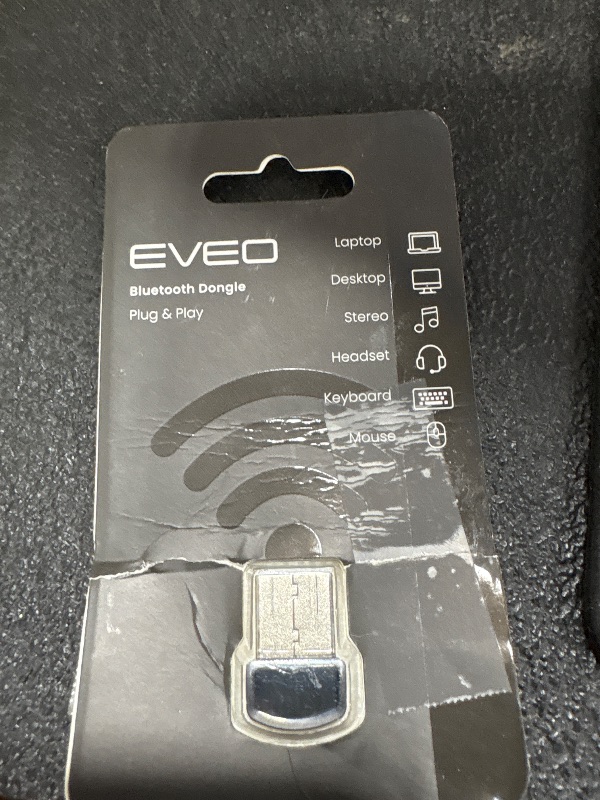 Photo 1 of EVEO Bluetooth Adapter for PC 5.1 - Dongle 5.1 for Windows 10 Only (Plug and Play) for Desktop , Laptop, Printers, Keyboard, Mouse, Headsets, Speakers - USB 5.1 Dongle