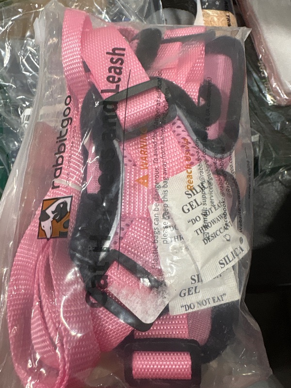 Photo 1 of rabbitgoo Cat Harness and Leash for Walking, Escape Proof Soft Adjustable Vest Harnesses for Cats, Easy Control Breathable Reflective Strips Jacket, Pink, S