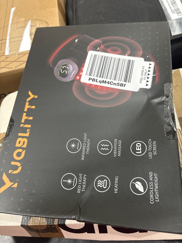 Photo 1 of Red Light Therapy Knee Brace for Pain Relief, Vibration Knee Massager with Heat Pad and LED Light Therapy, 660nm & 850nm Lights Near Infrared, Rechargeable Cordless Controller Light Therapy for Knee/Shoulder/Elbow