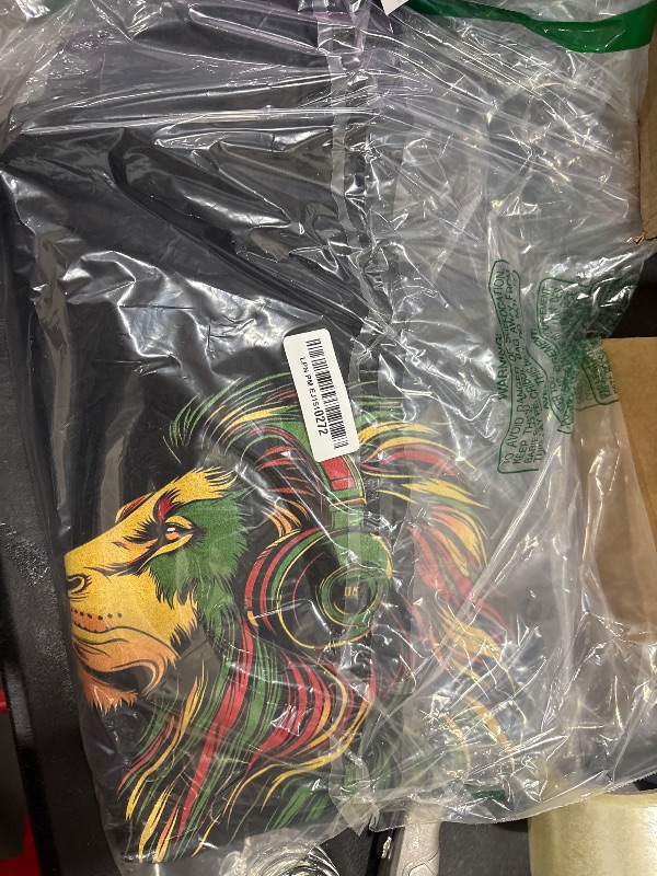Photo 1 of Rasta Reggae Music Headphones Rastafari Lion Of Judah Pullover Hoodie
