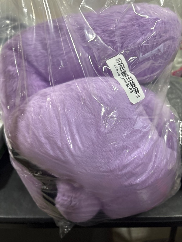 Photo 1 of Soft Plush Car Pillow Travel Pillow for Kids with Neck Support Headrest, H-Shape Car Pillows for Kids Sleeping on Long Road Trips, Adults Child Car Seat Pillow, Body Support Travel Accessories, Purple