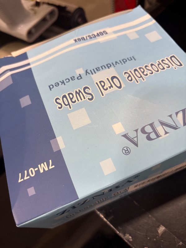 Photo 1 of (50 Pack) Disposable Oral Swabs, Sterile Dental Sponge Swabsticks Unflavored for Mouth & Gum Cleaning
