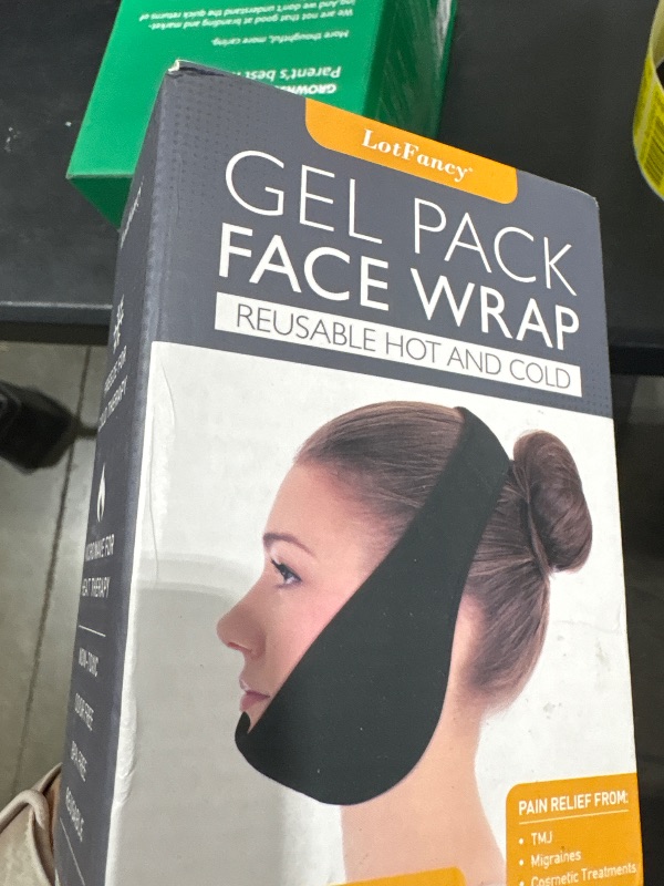 Photo 1 of LotFancy Wisdom Teeth Ice Pack Head Wrap, Face Ice Pack for TMJ Jaw Toothache Pain Relief, with 4 Reusable Hot Cold Therapy Gel Packs, for Chin, Oral and Facial Surgery, for Teens, Average Adults